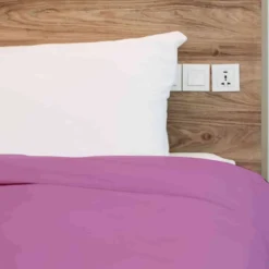 Housse de couette 100% coton violine - Tradilinge