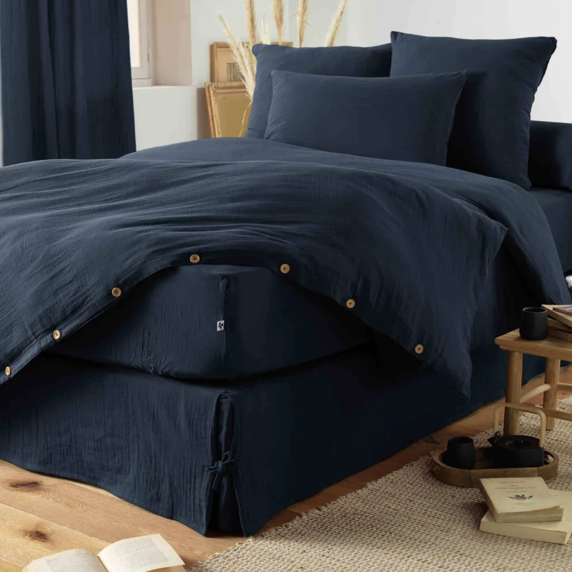 Housse de couette double gaze de coton