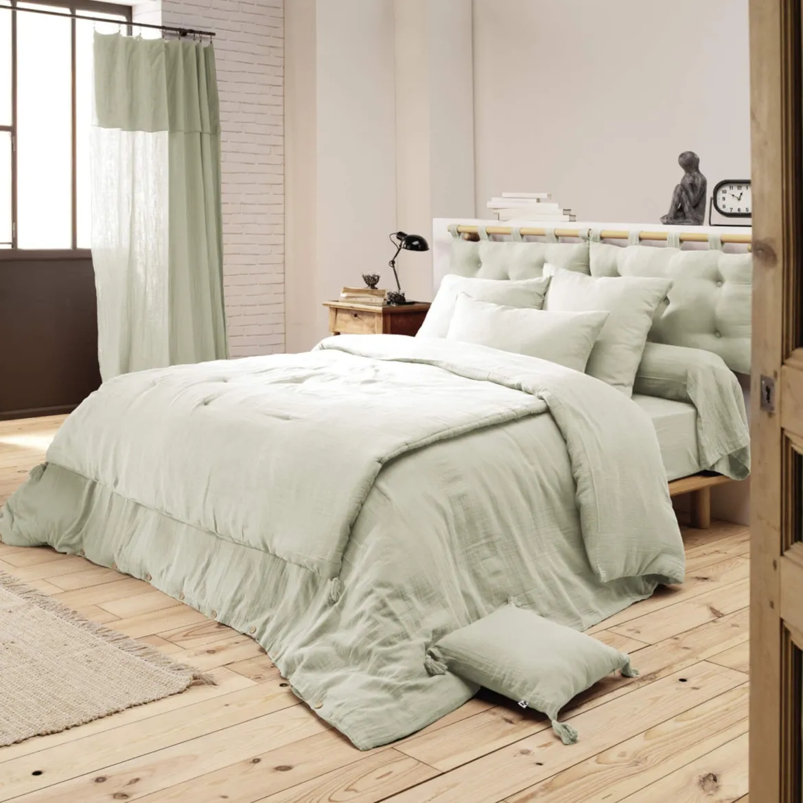 Housse de couette double gaze de coton