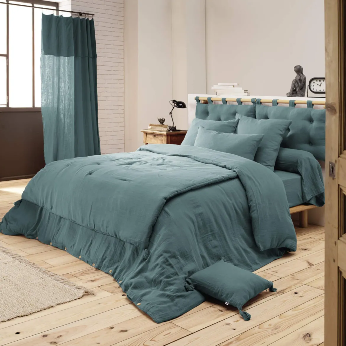 Housse de couette double gaze de coton