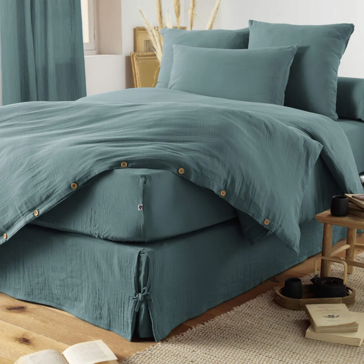 Housse de couette double gaze de coton