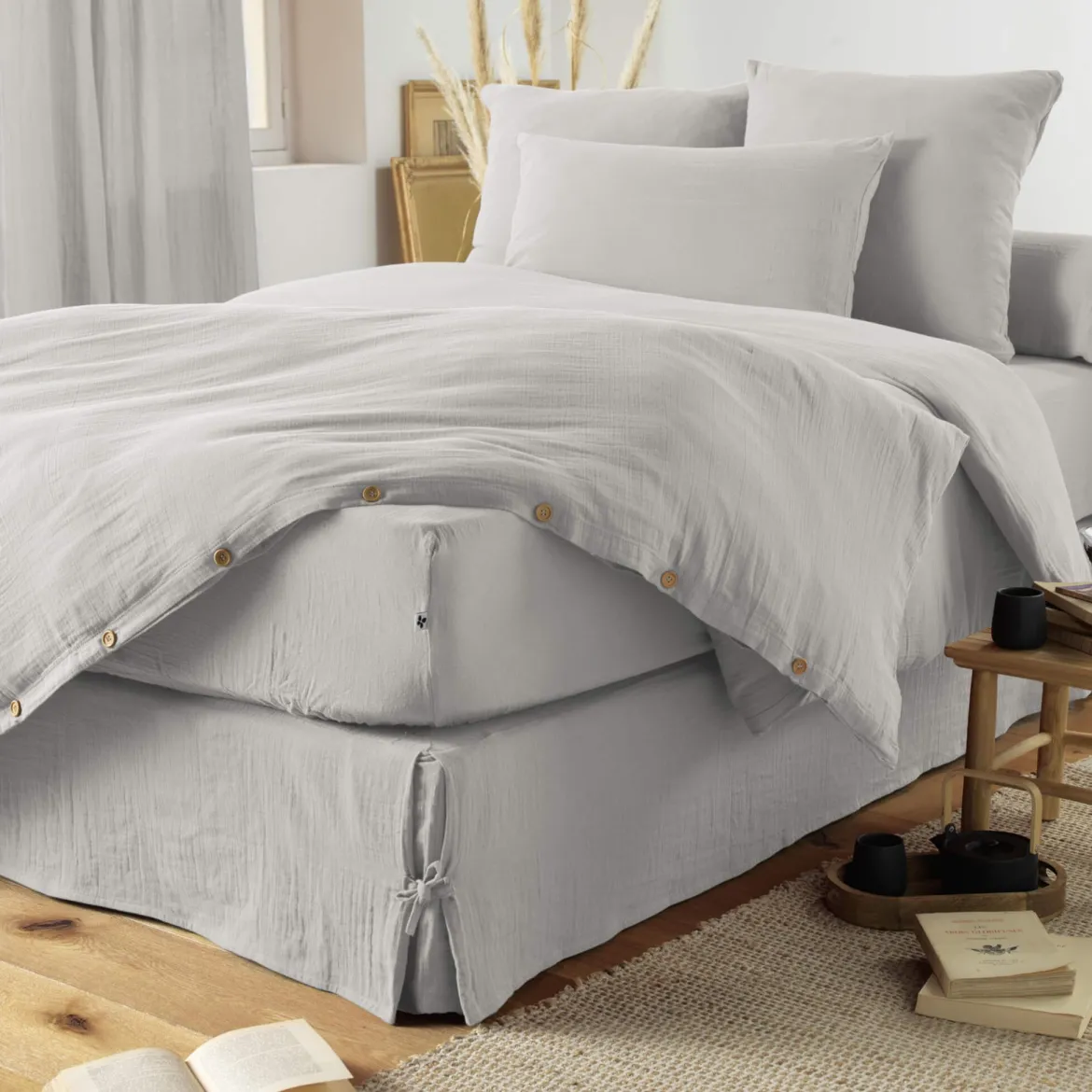 Housse de couette double gaze de coton