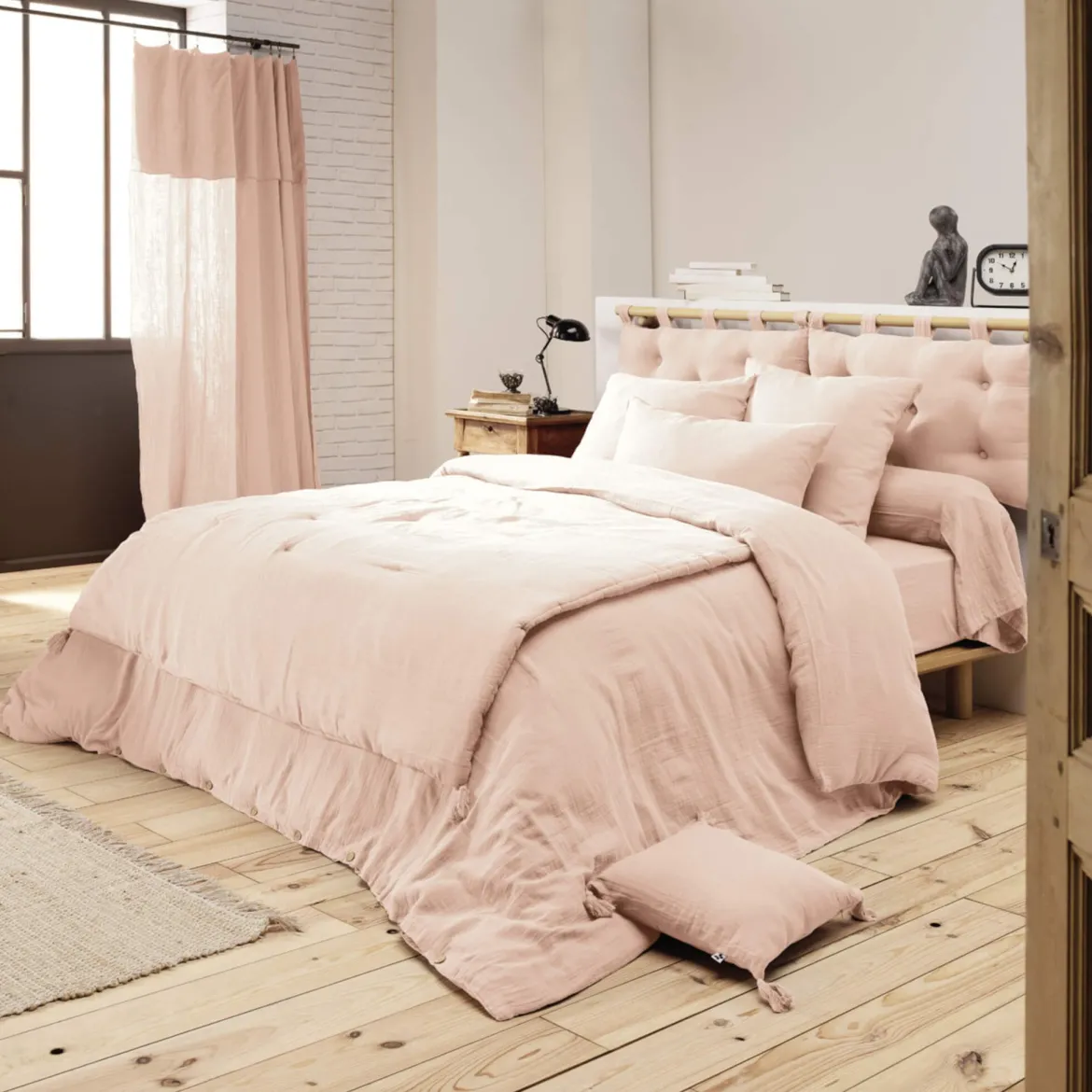 Housse de couette double gaze de coton