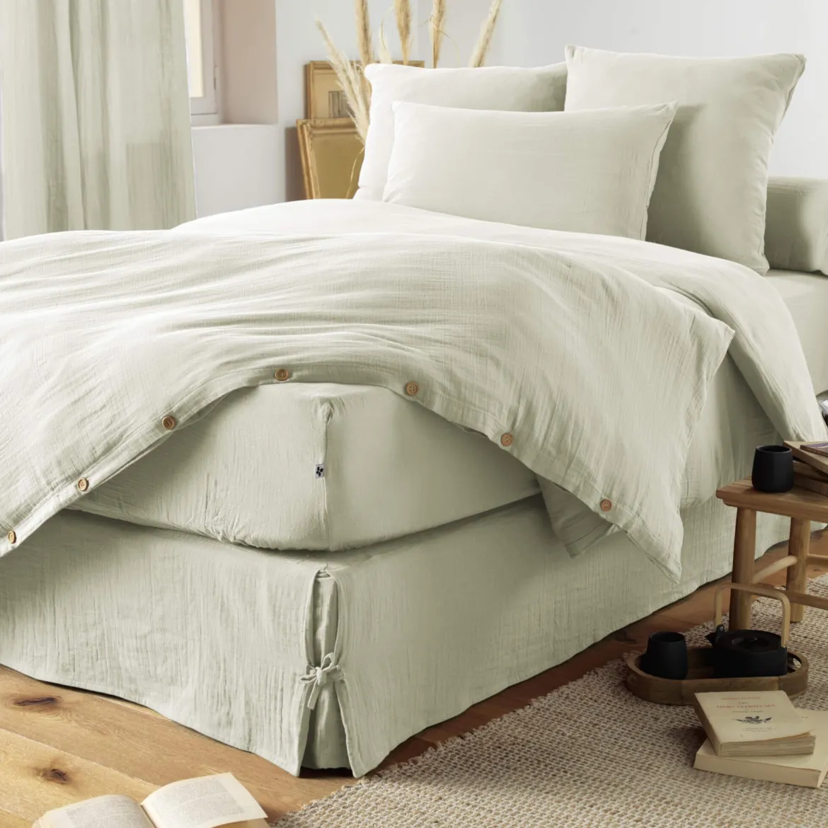 Housse de couette double gaze de coton