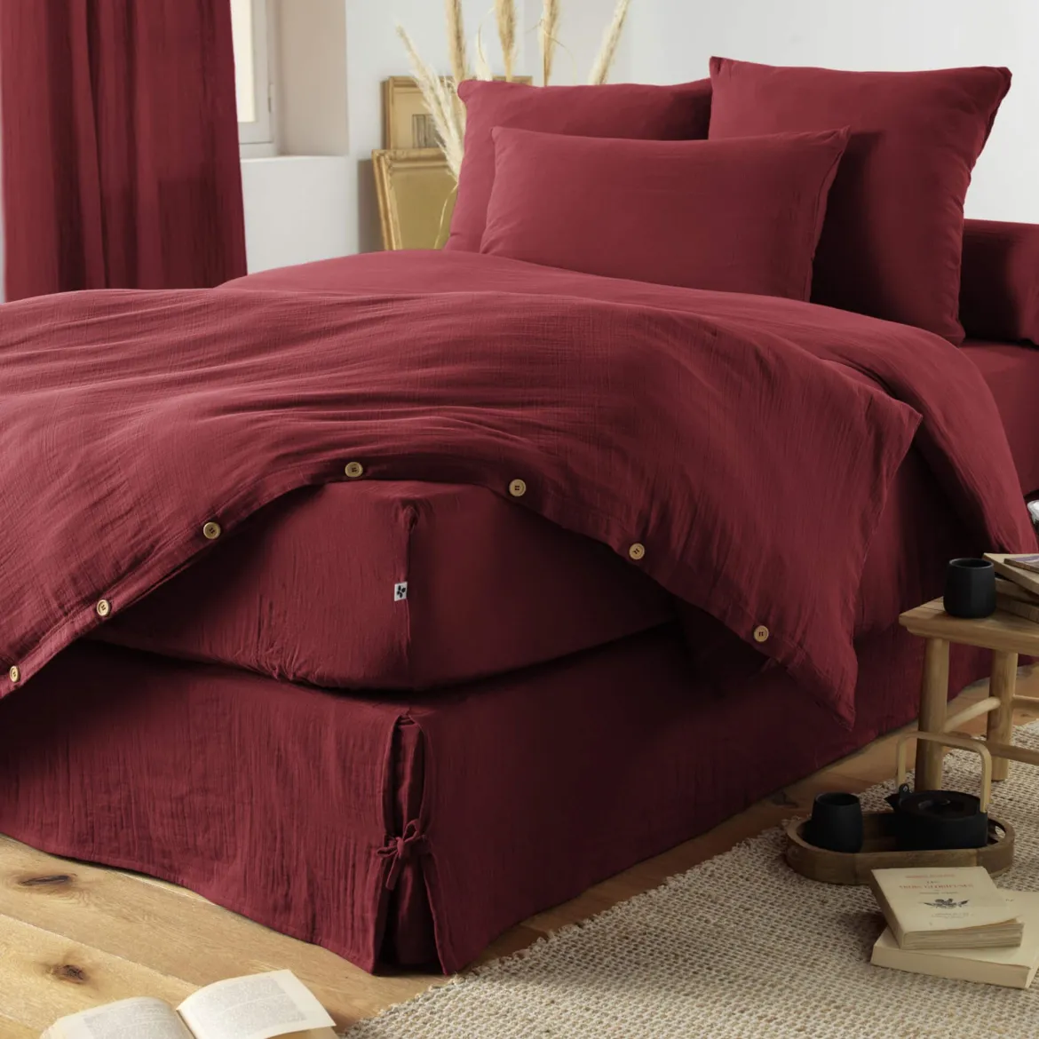 Housse de couette double gaze de coton