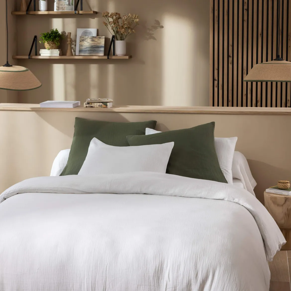 Housse de couette gaze de coton Terre de Nuit NOA