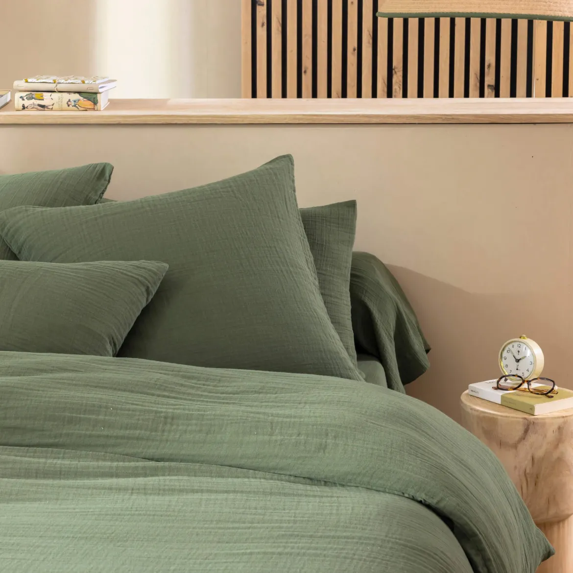 Housse de couette gaze de coton Terre de Nuit NOA