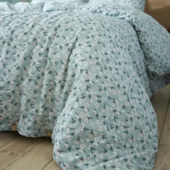 Housse de couette gaze de coton imprimé floral