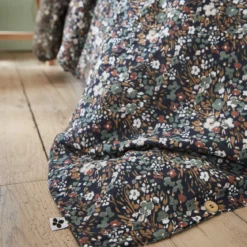 Housse de couette gaze de coton imprimé floral