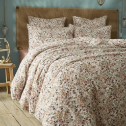 Housse de couette gaze de coton imprimé floral