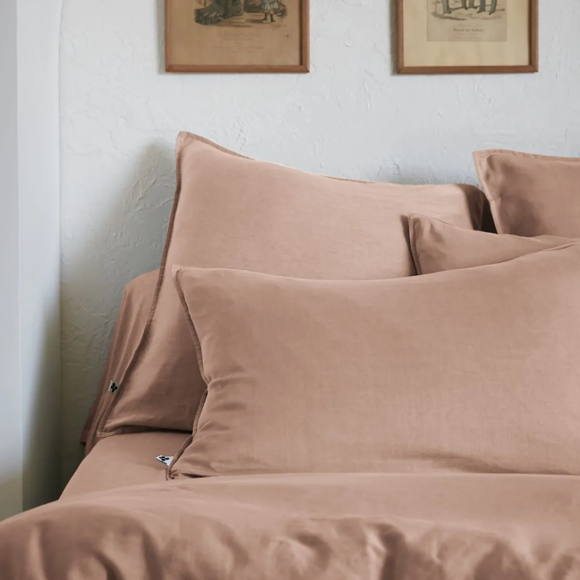 Housse de couette lyocell uni Terre de Nuit Lysandre