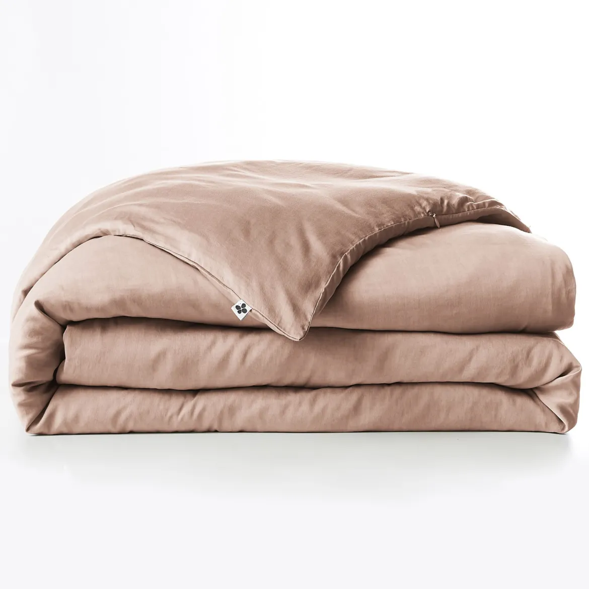 Housse de couette lyocell uni Terre de Nuit Lysandre