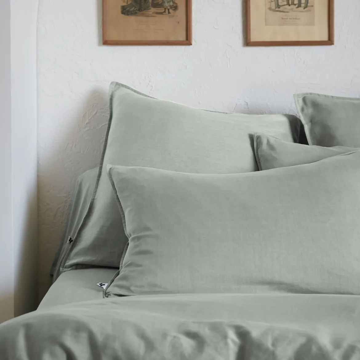 Housse de couette lyocell uni Terre de Nuit Lysandre