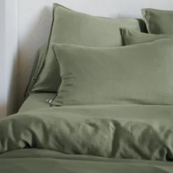 Housse de couette lyocell uni Terre de Nuit Lysandre