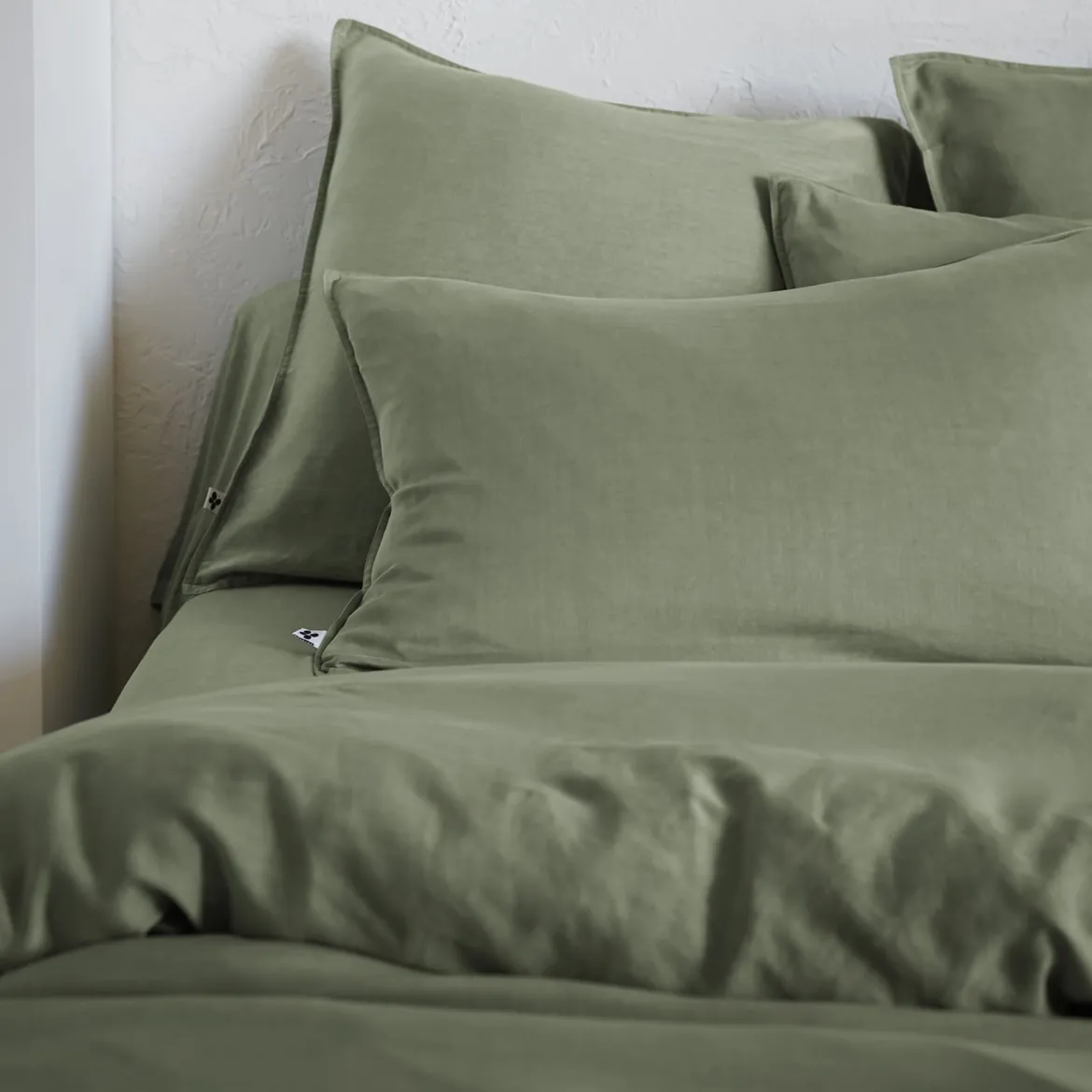 Housse de couette lyocell uni Terre de Nuit Lysandre