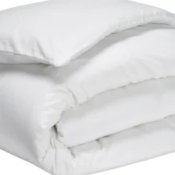 Housse de couette percale blanc