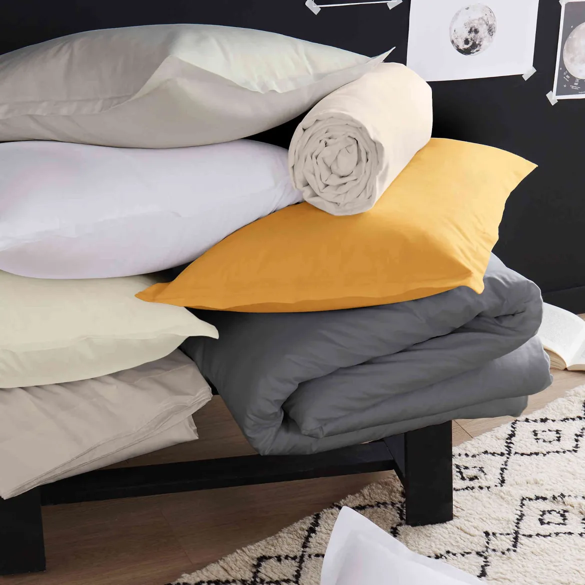 Housse de couette satin de coton blanc - Tradilinge