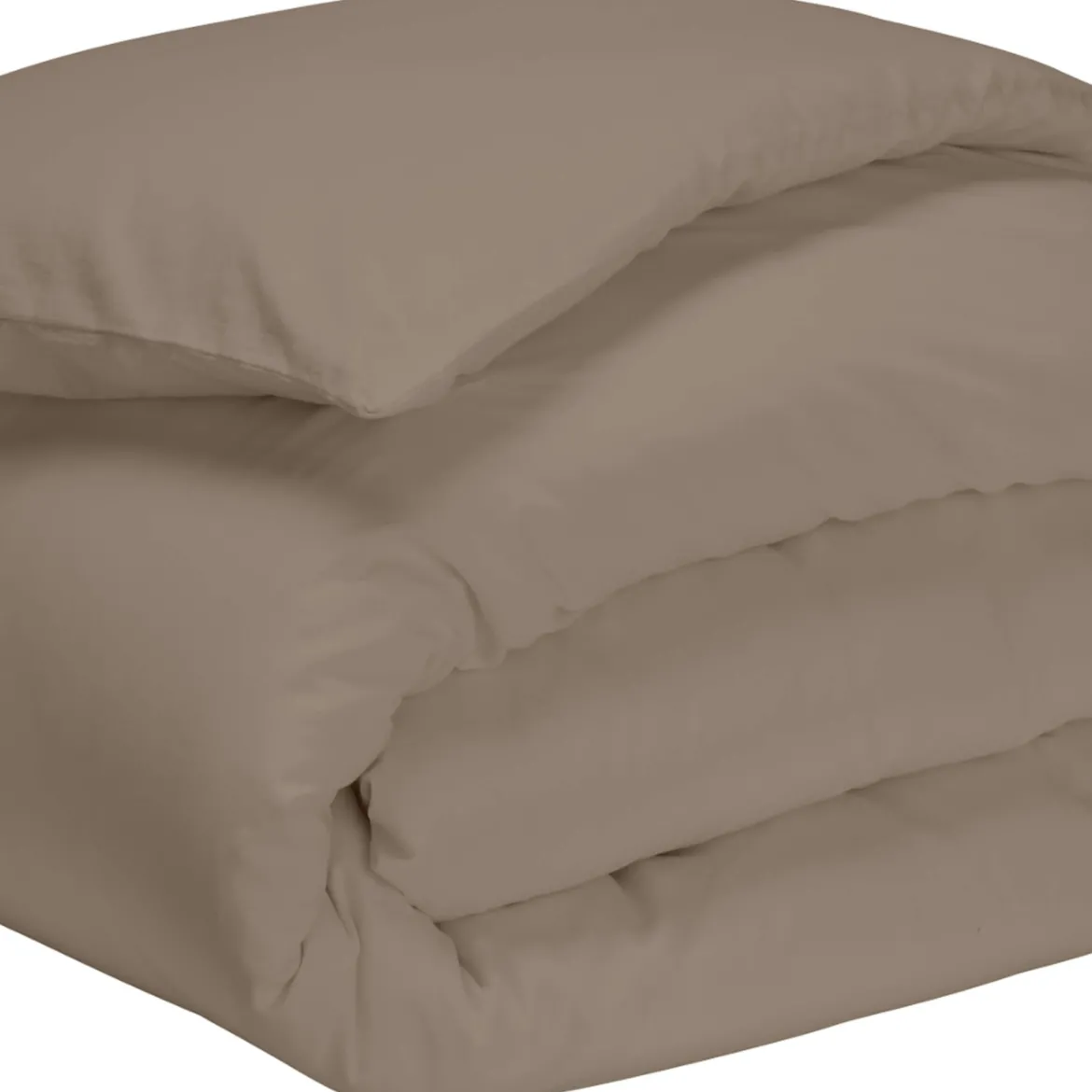 Housse de couette taupe 100% coton biologique