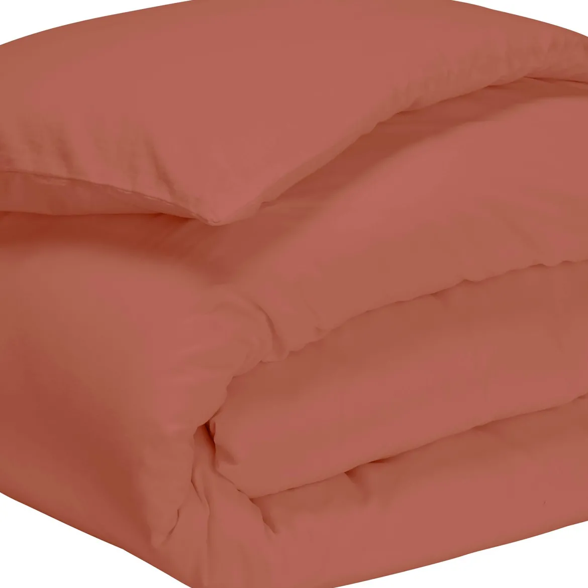 Housse de couette terracotta 100% coton