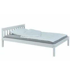 Lit adulte en bois massif blanc 140x200 - LT12001