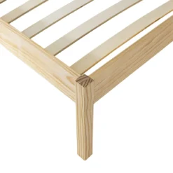 Lit adulte en pin massif tête de lit cannage ANNA - LT17021