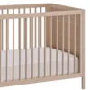 Lit bébé à barreaux en bois imitation chêne clair 70x140 - LT5050-1