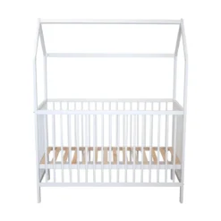 Lit bébé cabane évolutif en bois massif 60x120