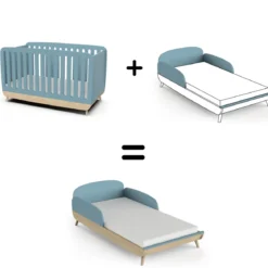Lit bébé évolutif LOUISON 70x140 - LT7087