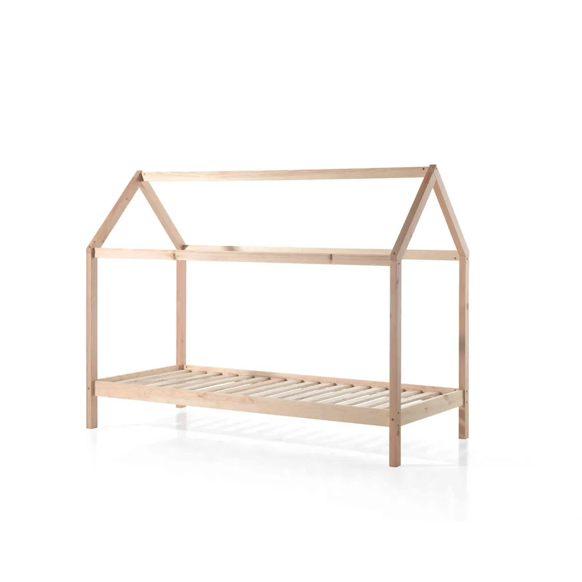 Lit cabane enfant en bois massif 90x200 - LT2020