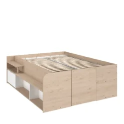 Lit coffre avec multiples rangements 140x190/200