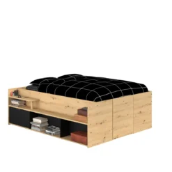 Lit coffre avec multiples rangements 140x190/200