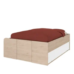 Lit coffre avec multiples rangements 140x190/200