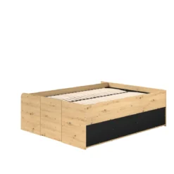 Lit coffre avec multiples rangements 140x190/200