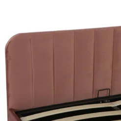Lit coffre velours avec tête de lit Terre de Nuit