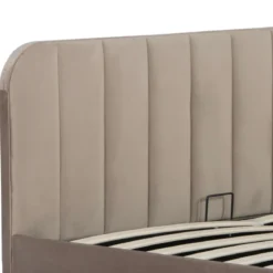 Lit coffre velours avec tête de lit Terre de Nuit