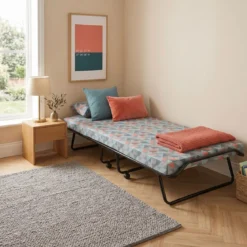 Lit d'appoint pliant sur roulettes avec matelas - Terre de Nuit