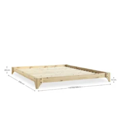 Lit ELAN en pin massif naturel avec sommier