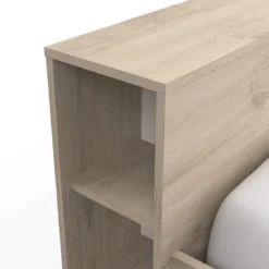 Lit en bois avec tiroir imitation chêne kronberg - LT177