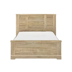 Lit en bois clair imitation châtaignier - LT5066