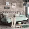 Lit enfant banquette à barreaux en métal 90x200 cm - LT2060