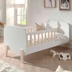 Lit enfant en bois blanc 70x140 cm - LT2034-1