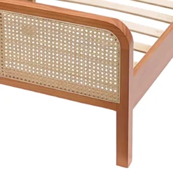 Lit enfant en pin massif avec véritable cannage ANNA - LT17018