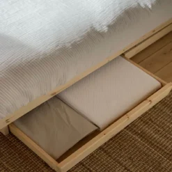 Lit enfant KANSO à tiroirs, en pin massif naturel 90x200