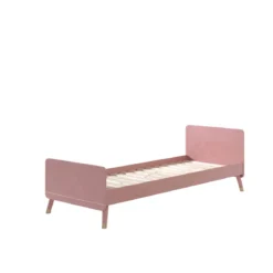 Lit enfant 90x200 en bois massif + chevet enfant 2 tiroirs - CB2031