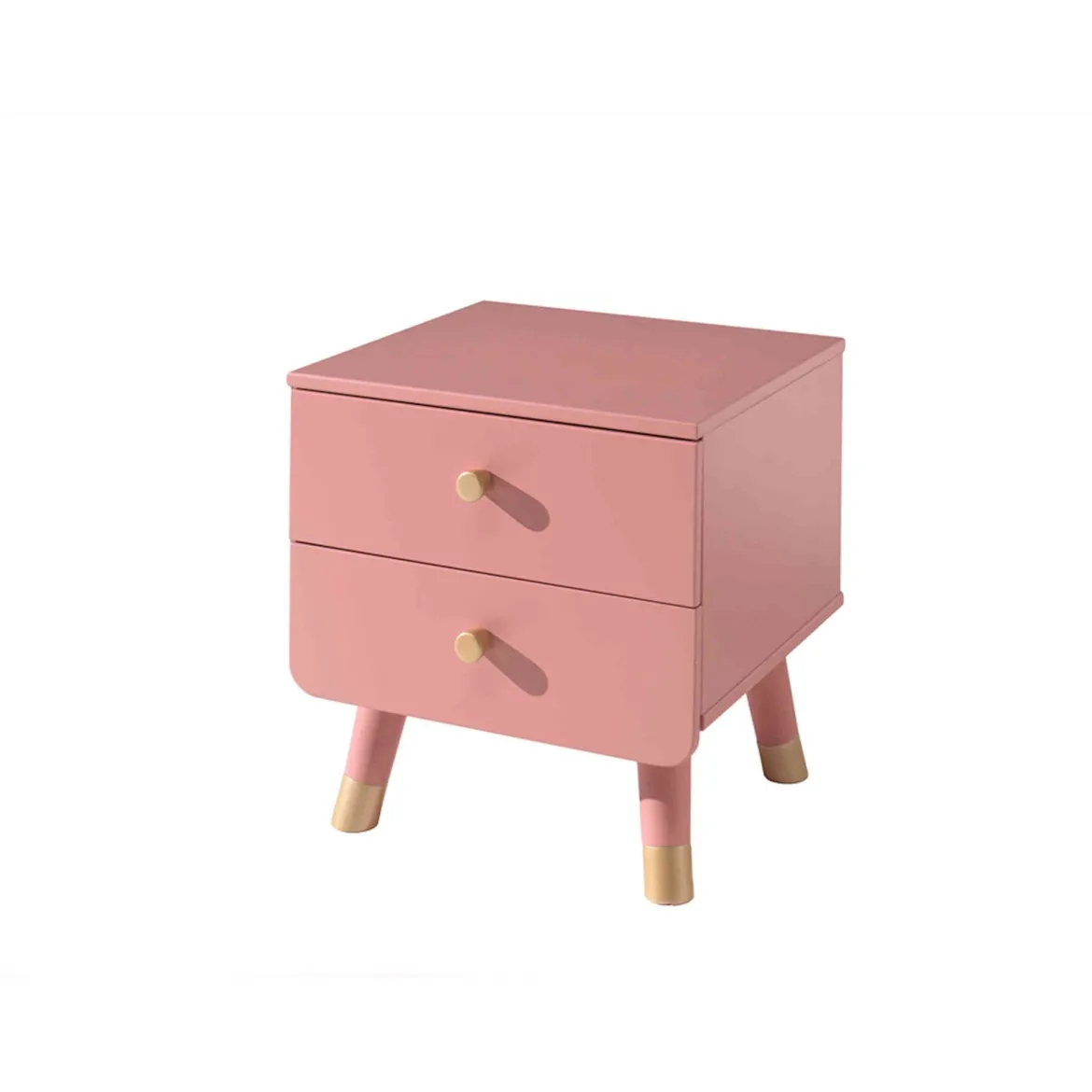 Lit enfant 90x200 en bois massif + chevet enfant 2 tiroirs - CB2031
