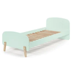 Lit enfant 90x200 vert menthe avec sommier