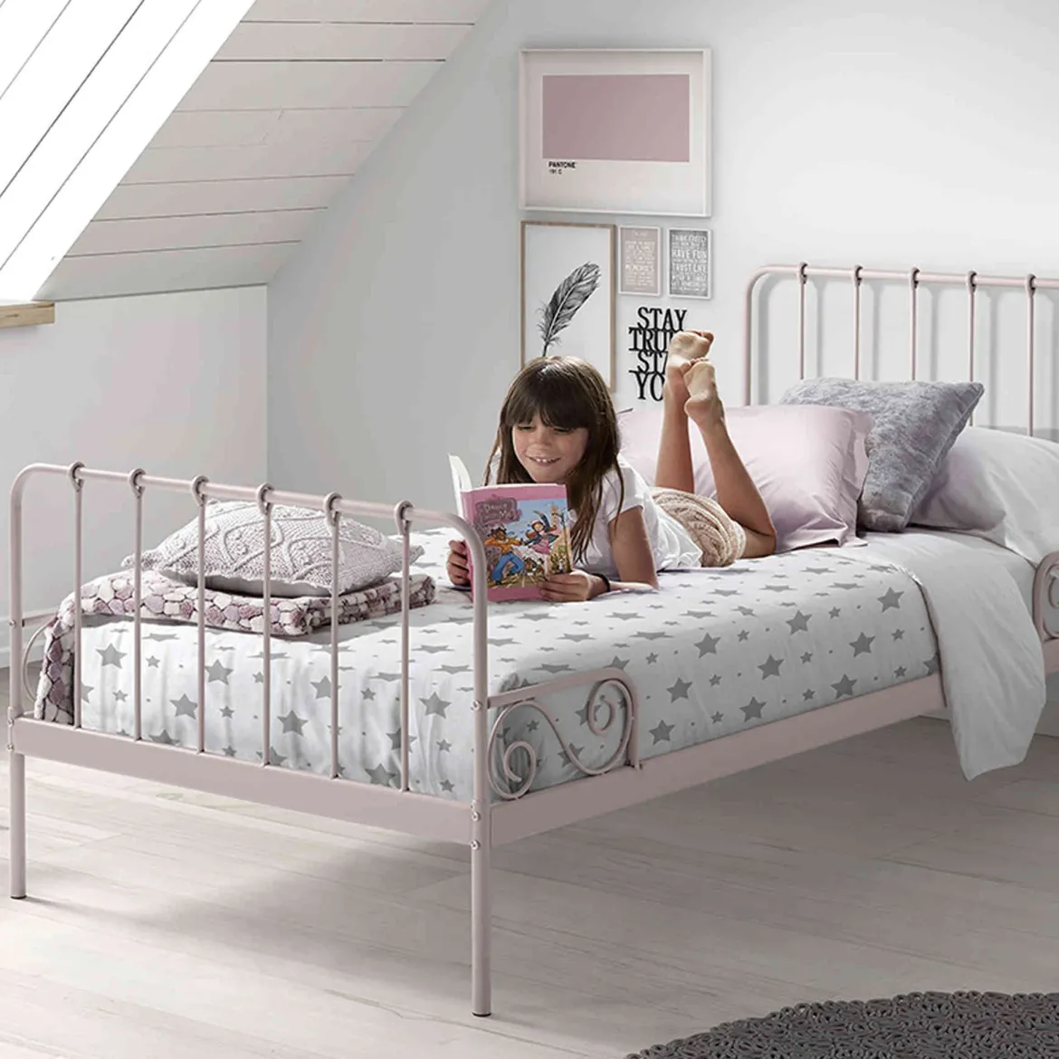 Lit en métal enfant 90x200 LT2015 - Terre de nuit
