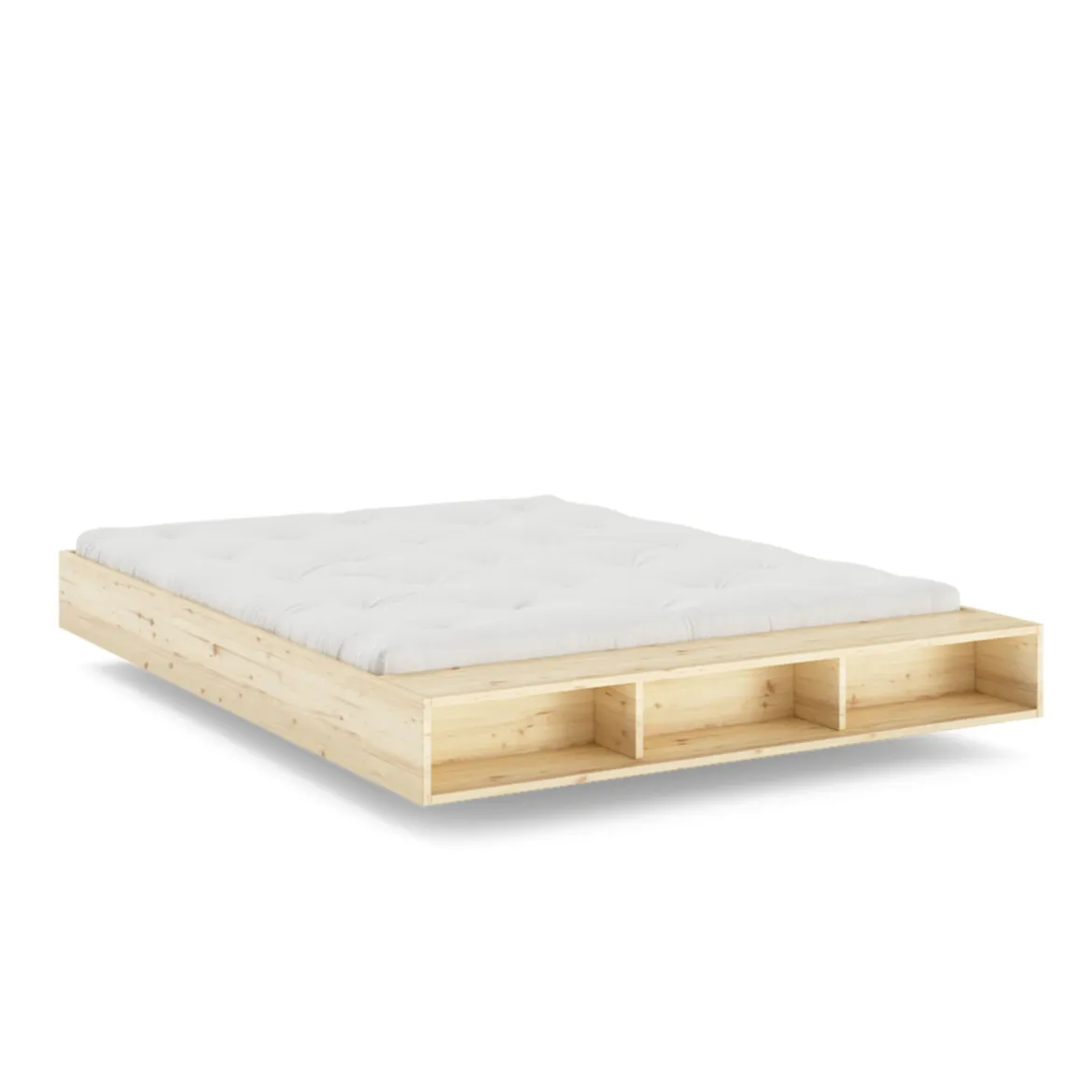 Lit en pin massif avec rangements MERGE