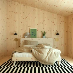 Lit en pin massif RETREAT BED avec tête de lit fonctionnelle