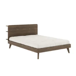 Lit en pin massif RETREAT BED avec tête de lit fonctionnelle